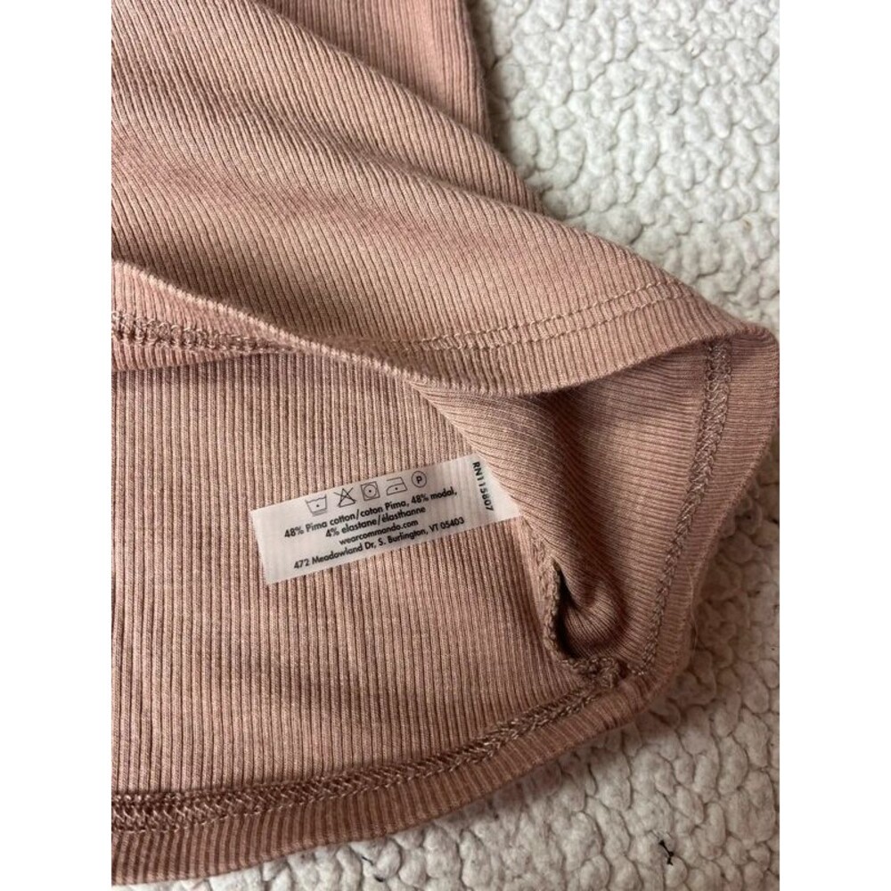 Commando Brown Ribbed Racerback Tank Top Womens Small - Picture 4 of 6